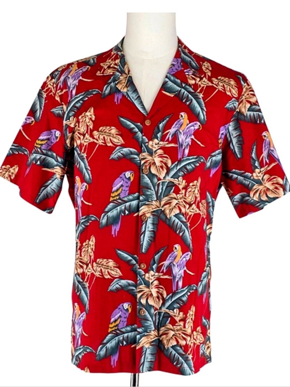 VTG Magnum PI Paradise Found SS Men XL Red Parrot Hawaii 1993 Hawaii Collector